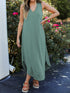 Full Size V-Neck Midi Tank Dress - Odaingerous